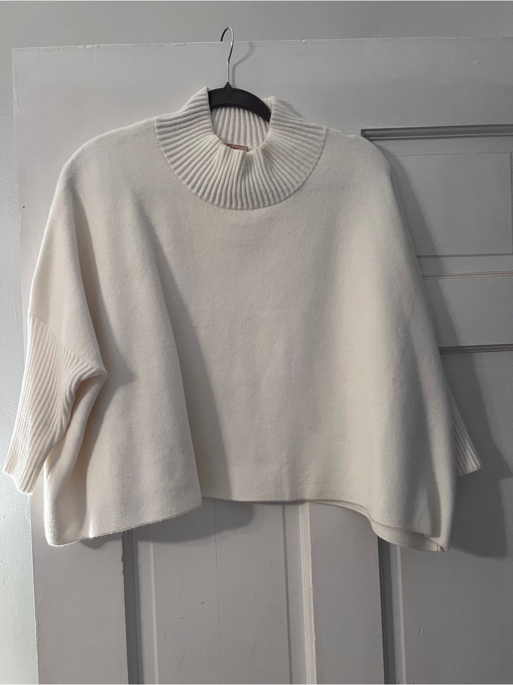Kerisma Cream Turtleneck Poncho Sweater - Picture 1 of 3